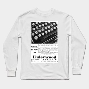 Underwood Typewriter Co. - Underwood Portable - 1931 Vintage Advert Long Sleeve T-Shirt